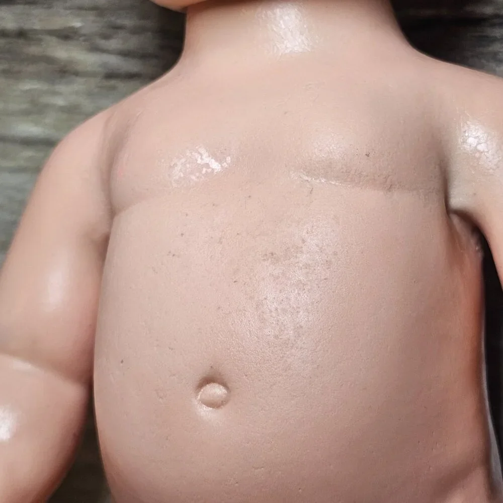 VTG 60s Horsman Baby Doll Molded Hair Drink Wet 12‎ Inch Green Sleepy Eyes